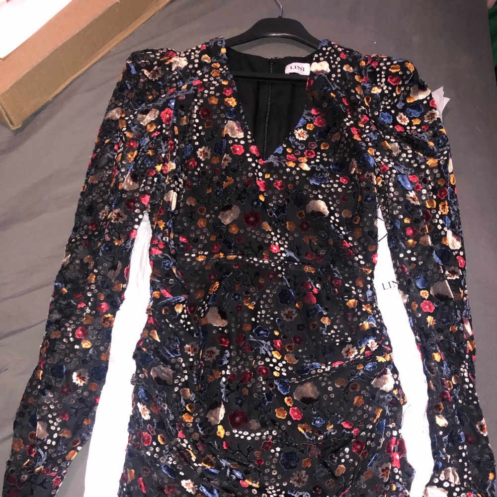 multi color flower dress